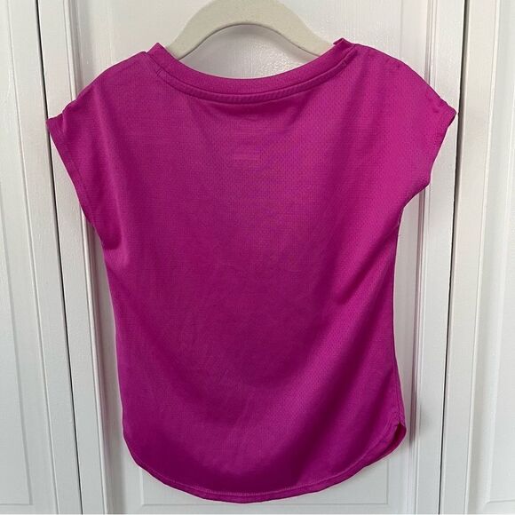 Girls Nike The Nike Tee Dri Fit Short Sleeve Purple ' Just Do It ' Shirt XS 4 - Picture 4 of 7